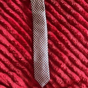Tommy Hilfiger Blue and Pink Patterned Tie